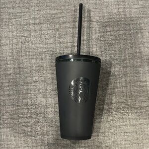 Starbucks Matte Black Tumbler with Straw